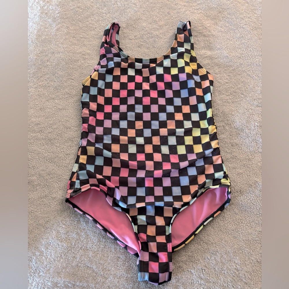 Girls Checkered Swimsuit